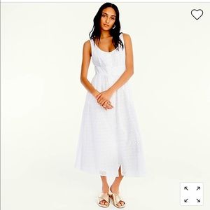J Crew Button front eyelet dress